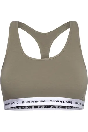 Björn Borg Core Logo Soft Top 1P Sport Women Sport Clothing Sport Bras - All Khaki Green