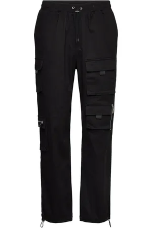 Sixth June Essential Cargo Zip Up Details Bottoms Trousers Cargo Pants Black