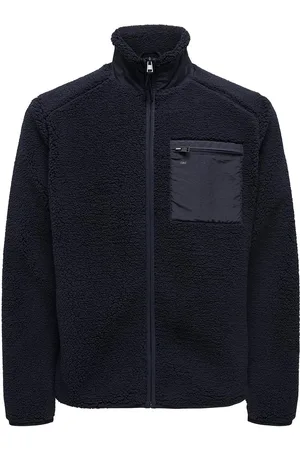 Only & Sons Onsdallas Sherpa Jacket Otw Vd Tops Sweat-shirts & Hoodies Fleeces & Midlayers Navy