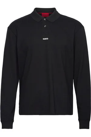 HUGO BOSS Derryo Tops Polos Long-sleeved Black