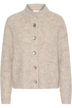 Kaffe Kaane Knit Cardigan Tops Knitwear Cardigans Beige