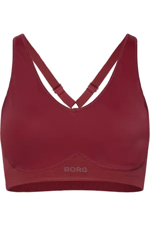 Björn Borg Borg Mid V Support Sport Bras & Tops Sports Bras - All Burgundy