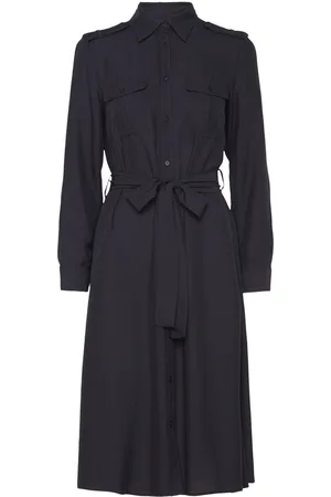GANT Reg Pocket Shirt Dress Knelang Kjole Navy
