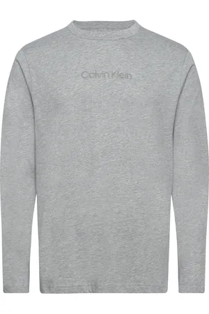 Calvin Klein L/S Crew Neck Tops T-shirts Long-sleeved Grey