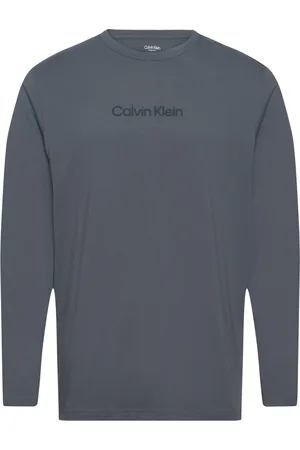 Calvin Klein L/S Crew Neck Tops T-shirts Long-sleeved Blue