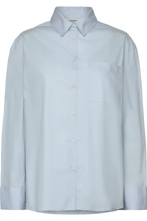 Bruun & Stengade Bs Caia Regular Fit Shirt Tops Shirts Long-sleeved Blue