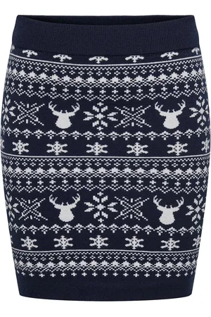 ONLY Onlxmas Winter Skirt Knt Skirts Short Skirts Navy