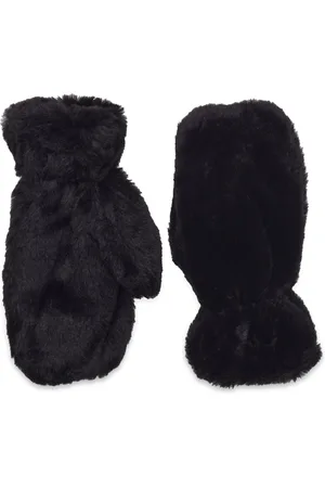 Lindex Mittens Fake Fur Accessories Gloves & Mittens Mittens Black