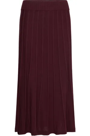 Jumperfabriken Klara Skirt Skirts Maxi Skirts Burgundy