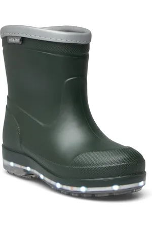 Mikk-Line Short Winter Wellies - Light Shoes Rubberboots Low Rubberboots Lined Rubberboots Green