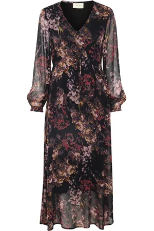 Cream Crannu Dress Maxikjole Festkjole Black