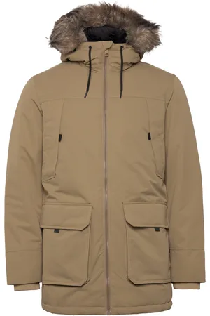 JACK & JONES Jjeconstruct Faux Fur Parka Sn Parkas Jakke Beige Jack & J S