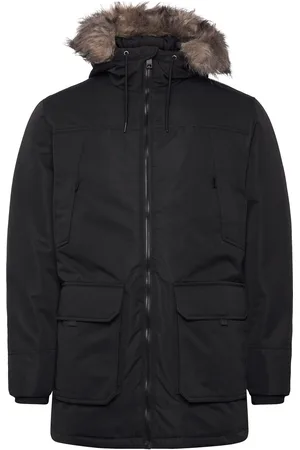 JACK & JONES Jjeconstruct Faux Fur Parka Sn Parkas Jakke Black Jack & J S