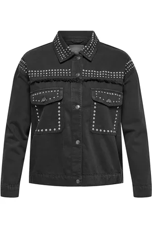 ONLY Carmarilla L/S Stud Jacket Pnt Dongerijakke Denimjakke Black