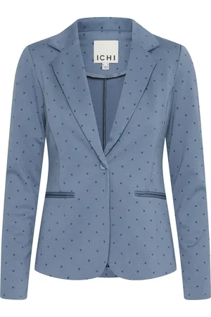 Ichi Ihkate Print Bl21 Blazers Single Breasted Blazers Blue