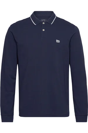 Lee Ls Pique Polo Tops Polos Long-sleeved Navy