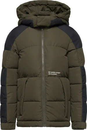 JACK & JONES Jcoaero Puffer Jnr Fôret Jakke Green Jack & J S