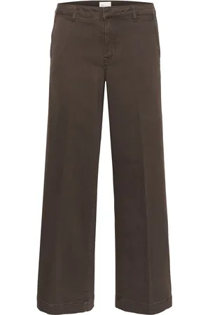 My Essential Wardrobe Laramw 149 Wide Pant Bottoms Trousers Wide Leg Brown