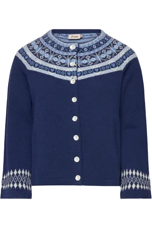 Jumperfabriken Vendela Cardigan Tops Knitwear Cardigans Blue