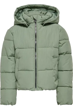ONLY Kmgdolly Short Puffer Jacket Otw Fôret Jakke Green