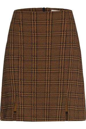 Ichi Ihkate Mosley Sk Skirts Short Skirts Brown