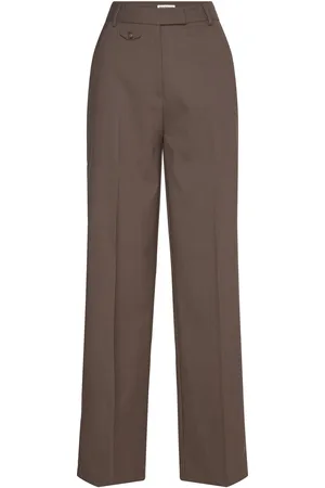 Bruun & Stengade Bs Vespera Pants Bottoms Trousers Straight Leg Brown