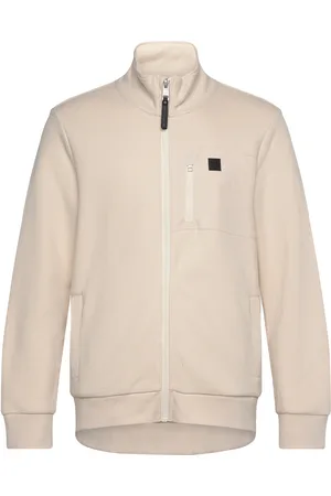TOM TAILOR Structured Stand-Up Jacket Tops Sweat-shirts & Hoodies Fleeces & Midlayers Beige