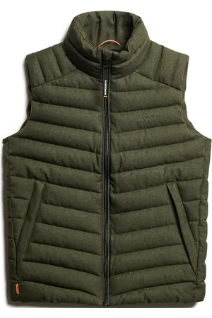 Superdry Tweed Fuji Gilet Vest Green