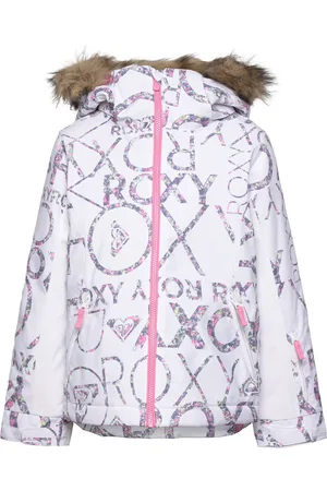 Roxy Pie Girl Jk Outerwear Snow-ski Clothing Snow-ski Jacket White