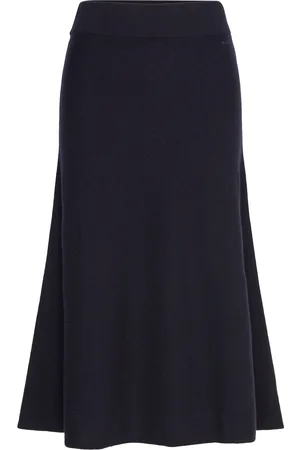 GANT Superfine Lambswool Skirt Skirts Knee-length & Midi Skirts Navy