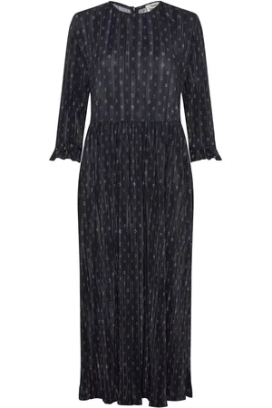 Mads Norgaard Luno Donny Dress Aop Knelang Kjole Black