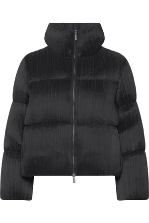 French Connection Dinara Crinkle Puffer Fôret Jakke Black