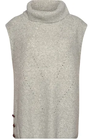 Ichi Ihmylle Wa3 Vests Knitted Vests Grey