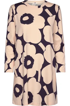 Marimekko Soikio Unikko Tops T-shirts & Tops Long-sleeved Cream
