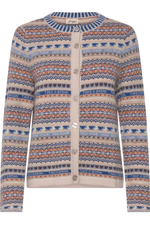 Jumperfabriken Annalisa Cardigan Tops Knitwear Cardigans Beige