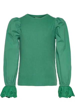 Creamie T-Shirt Ls Tops Blouses & Tunics Green