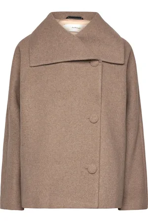 INWEAR Perryiw Short Coat Ulljakke Jakke Beige