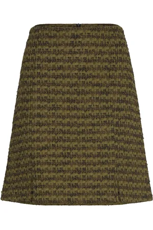 Ichi Ihkate Mosley Sk Skirts Short Skirts Khaki Green