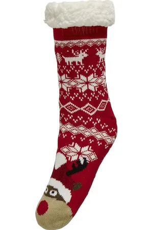 ONLY Kogchristmas Teddy Socks Acc Sokker Strømper Red