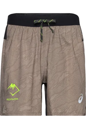 Asics Fujitrail All Over Print 5In Short Sport Shorts Sport Shorts Beige