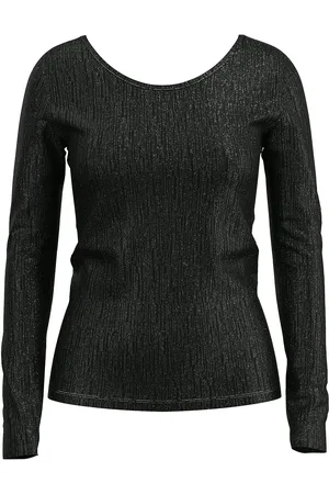 SELECTED Slfanita Ls Low Back Top Tops T-shirts & Tops Long-sleeved Black