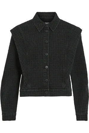 VILA Vizoa L/S Denim Jacket Blk Dongerijakke Denimjakke Black