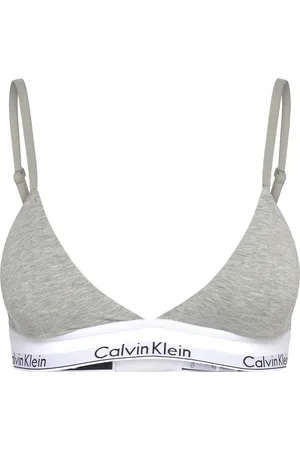 Calvin Klein Lightly Lined Triangle Lingerie Bras & Tops Soft Bras Bralette Grey