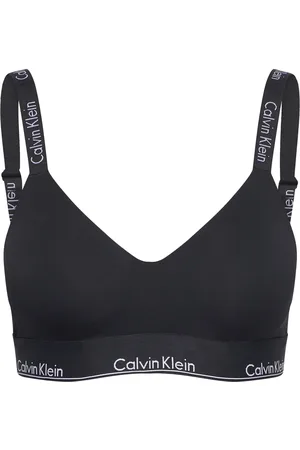 Calvin Klein Lght Lined Bralette Lingerie Bras & Tops Soft Bras Tank Top Bras Black