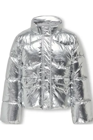 ONLY Kogpearl Puffer Jacket Otw Fôret Jakke Silver