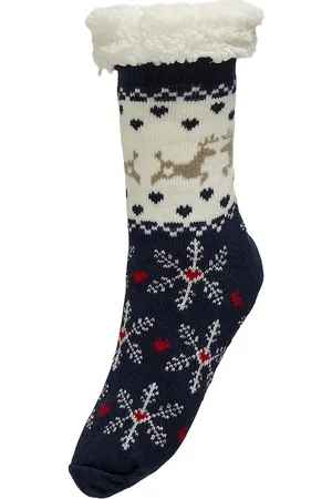 ONLY Kogchristmas Teddy Socks Acc Sokker Strømper Navy