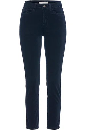 Newhouse Nora Velvet Bottoms Jeans Slim Navy