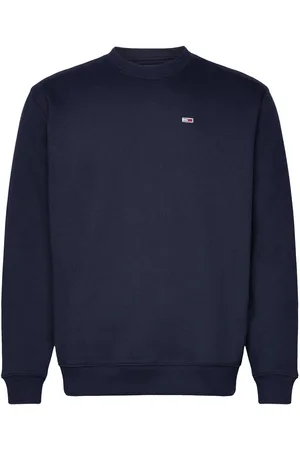 Tommy Hilfiger Tjm Reg S Flag Fleece Crew Tops T-shirts Long-sleeved Navy