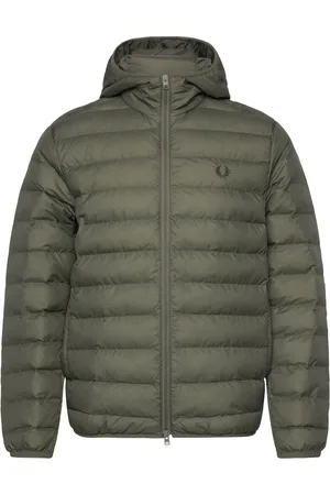 Fred Perry Hooded Insulated Jacket Fôret Jakke Khaki Green