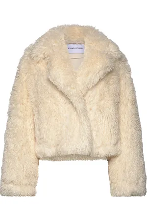 Stand Studio Samara Jacket Outerwear Faux Fur Cream